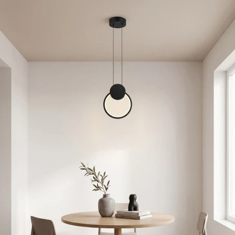 Ceiling light Ganden pakoworld led metal in black color D26.5x20cm