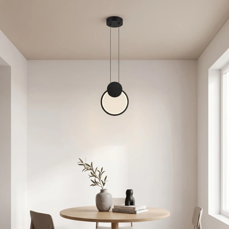 Ceiling light Ganden pakoworld led metal in black color D26.5x20cm