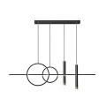 Ceiling lamp Neron pakoworld led black metal 100x25x26cm