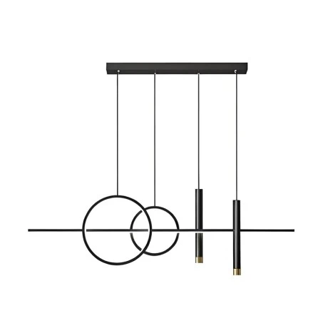 Ceiling lamp Neron pakoworld led black metal 100x25x26cm