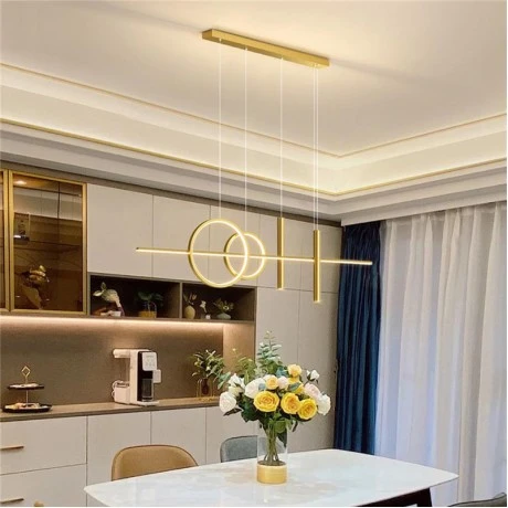 Ceiling lamp Neron pakoworld led gold metal 100x25x26cm