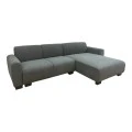 Reversible corner sofa Erros pakoworld fabric in gray shade 287x161x71cm