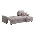 Comfie pakoworld corner reversible sofa bed with storage space beige fabric 260x156x98cm
