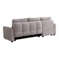Comfie pakoworld corner reversible sofa bed with storage space beige fabric 260x156x98cm