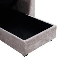 Comfie pakoworld corner reversible sofa bed with storage space beige fabric 260x156x98cm