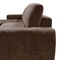Reversible sofa-bed Vivad pakoworld fabric in dark brown color 275x164x91cm