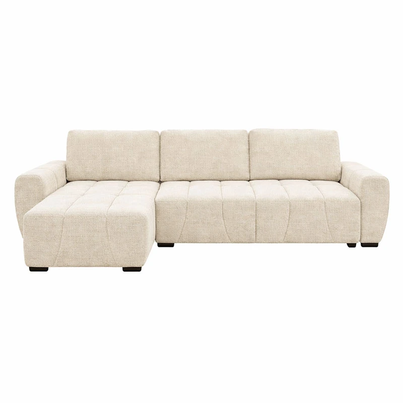 Reversible sofa-bed Vivad pakoworld fabric in beige color 275x164x91cm