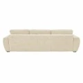 Reversible sofa-bed Vivad pakoworld fabric in beige color 275x164x91cm
