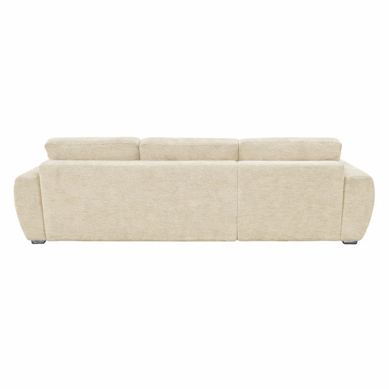 Reversible sofa-bed Vivad pakoworld fabric in beige color 275x164x91cm