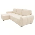 Reversible sofa-bed Vivad pakoworld fabric in beige color 275x164x91cm