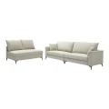 Reversible corner sofa Almy pakoworld beige fabric 271x219x91cm