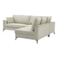 Reversible corner sofa Almy pakoworld beige fabric 271x219x91cm