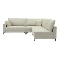 Reversible corner sofa Almy pakoworld beige fabric 271x219x91cm
