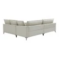 Reversible corner sofa Almy pakoworld beige fabric 271x219x91cm