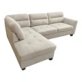Corner sofa right corner Camile pakoworld beige fabric 270x174x95cm