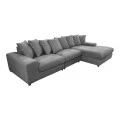 Left corner sofa Gerando pakoworld anthracite fabric 336x179x83cm