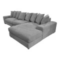 Left corner sofa Gerando pakoworld anthracite fabric 336x179x83cm