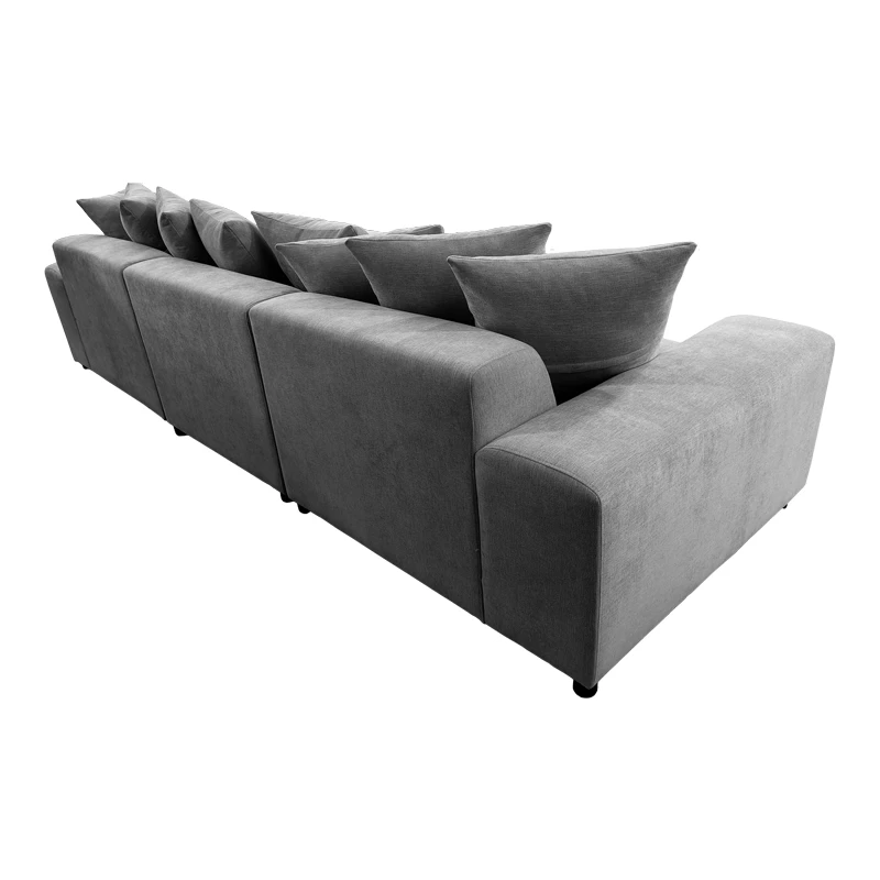 Left corner sofa Gerando pakoworld anthracite fabric 336x179x83cm
