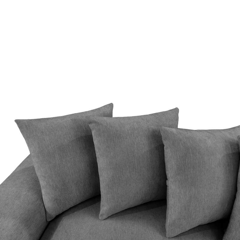 Left corner sofa Gerando pakoworld anthracite fabric 336x179x83cm