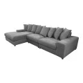 Right corner sofa Gerando pakoworld anthracite fabric 336x179x83cm