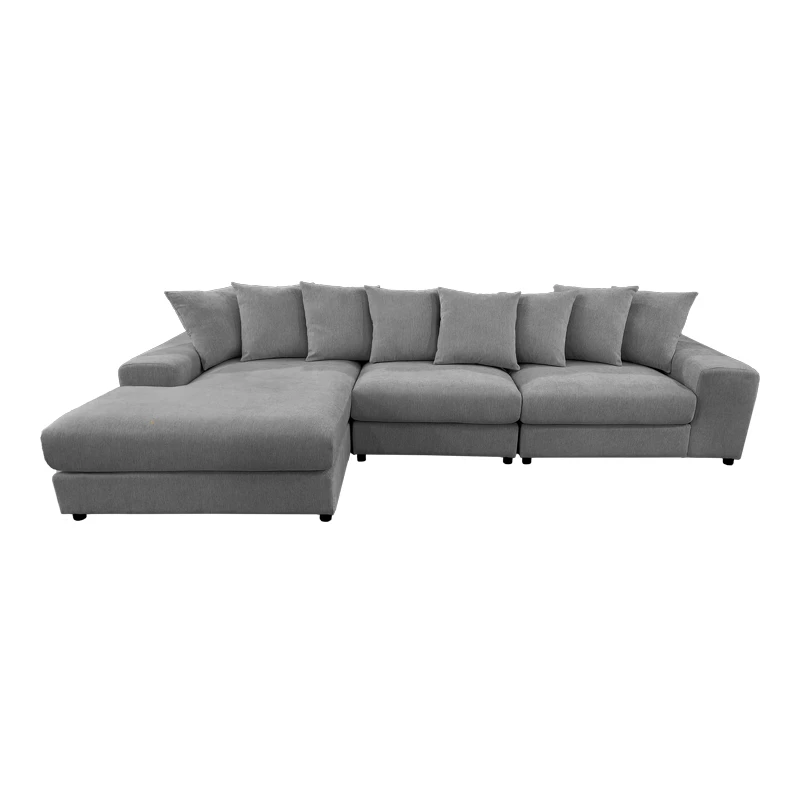 Right corner sofa Gerando pakoworld anthracite fabric 336x179x83cm
