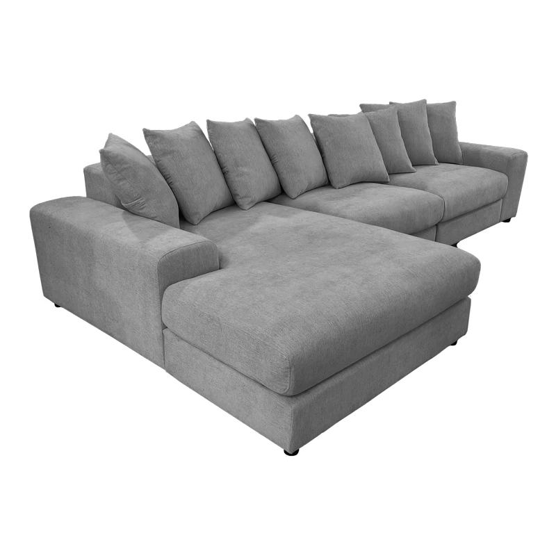 Right corner sofa Gerando pakoworld anthracite fabric 336x179x83cm
