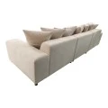 Right corner sofa Gerando pakoworld beige fabric 336x179x83cm