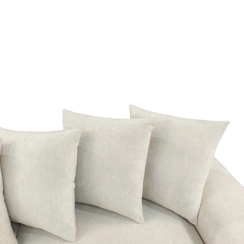 Right corner sofa Gerando pakoworld beige fabric 336x179x83cm