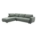 Reversible corner sofa Gianco pakoworld fabric in mint color 298x208x85cm