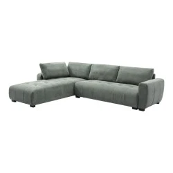Reversible corner sofa Gianco pakoworld fabric in mint color 298x208x85cm