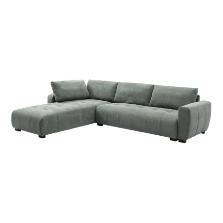Reversible corner sofa Gianco pakoworld fabric in mint color 298x208x85cm