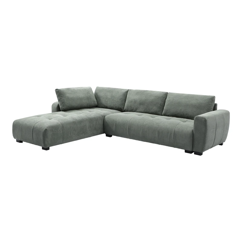 Reversible corner sofa Gianco pakoworld fabric in mint color 298x208x85cm