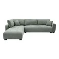 Reversible corner sofa Gianco pakoworld fabric in mint color 298x208x85cm