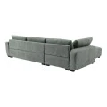 Reversible corner sofa Gianco pakoworld fabric in mint color 298x208x85cm