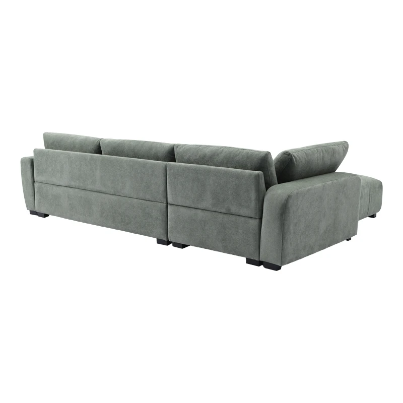 Reversible corner sofa Gianco pakoworld fabric in mint color 298x208x85cm