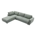 Reversible corner sofa Gianco pakoworld fabric in mint color 298x208x85cm