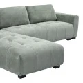 Reversible corner sofa Gianco pakoworld fabric in mint color 298x208x85cm