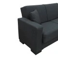 Corner sofa bed reversible with storage space Dumma pakoworld anthracite fabric 226x146x86cm