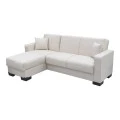 Corner sofa bed reversible with storage space Dumma pakoworld cream fabric 226x146x86cm