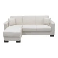 Corner sofa bed reversible with storage space Dumma pakoworld cream fabric 226x146x86cm