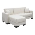 Corner sofa bed reversible with storage space Dumma pakoworld cream fabric 226x146x86cm