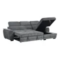 Dreamora left corner pakoworld corner sofa bed with storage space anthracite fabric 270x167x82cm