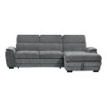 Dreamora left corner pakoworld corner sofa bed with storage space anthracite fabric 270x167x82cm