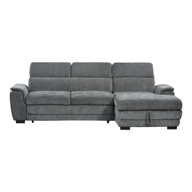 Dreamora left corner pakoworld corner sofa bed with storage space anthracite fabric 270x167x82cm