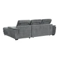 Dreamora left corner pakoworld corner sofa bed with storage space anthracite fabric 270x167x82cm