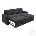 Βelle pakoworld reversible corner sofa bed anthracite fabric 236x164x88cm