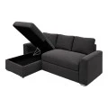 Βelle pakoworld reversible corner sofa bed anthracite fabric 236x164x88cm
