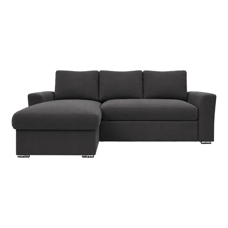 Βelle pakoworld reversible corner sofa bed anthracite fabric 236x164x88cm
