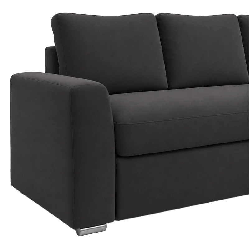 Βelle pakoworld reversible corner sofa bed anthracite fabric 236x164x88cm