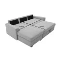 Βelle pakoworld reversible corner sofa bed anthracite fabric 236x164x88cm
